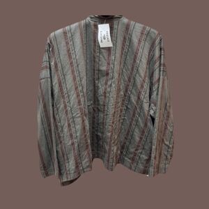 Eskandar Striped Oversized Tunic Shirt Size 1 – Made in Poland